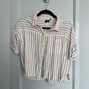 Volcom stripes crop shirt